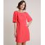 Vestido-Feminino-Curto-com-Vazado-Manga-Curta-Coral-9680342-Coral_1