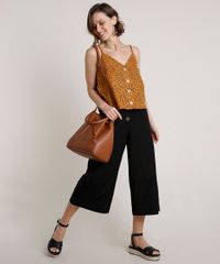 Regata-Feminina-Estampada-Animal-Print-Onca-com-Linho-e-Botoes-Alca-Fina-Decote-V-Caramelo-9680493-Caramelo_3