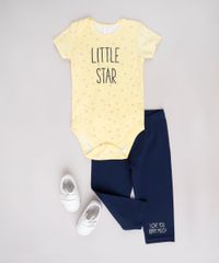 Body-Infantil--Little-Star--Estampado-de-Estrelas-Manga-Curta-Amarelo-9602187-Amarelo_3