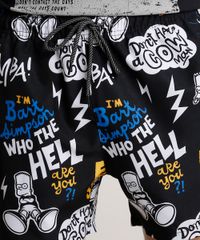 Short-Masculino-Bart-Simpson-Estampado-com-Bolsos-Preto-9831661-Preto_2
