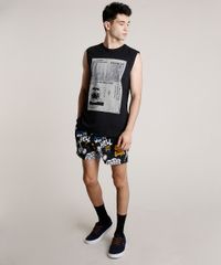 Short-Masculino-Bart-Simpson-Estampado-com-Bolsos-Preto-9831661-Preto_3