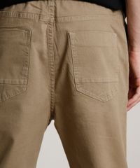 Calca-de-Sarja-Masculina-Jogger-Slim--Bege-Escuro-9779211-Bege_Escuro_5