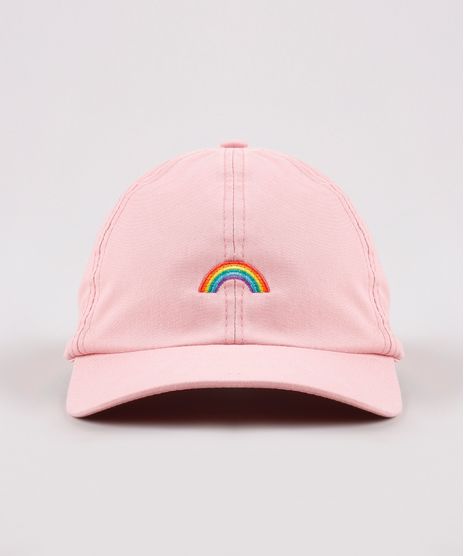 Bone-Masculino-Aba-Curva-com-Bordado-de-Arco-Iris-Rosa-Claro-9769556-Rosa_Claro_1
