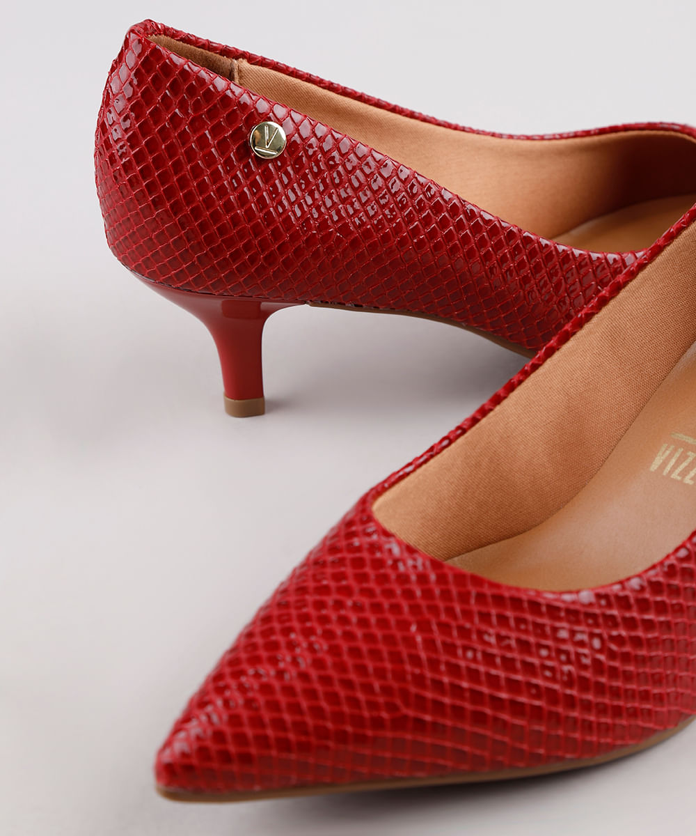 scarpin em suede vizzano amarração bico fino feminino