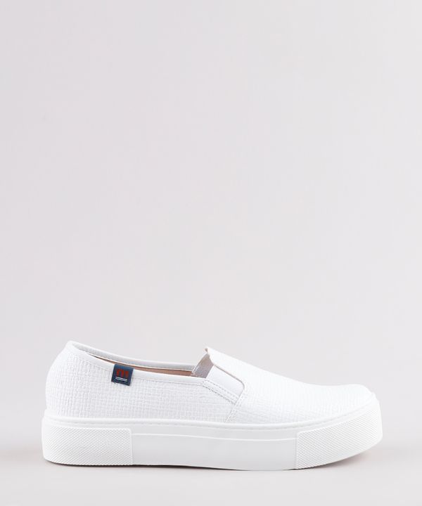 Tênis Slip On Feminino Moleca Flatform Tressê Branco 37