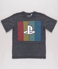 Camiseta-Infantil-PlayStation-Manga-Curta-Cinza-Mescla-Escuro-9732794-Cinza_Mescla_Escuro_1