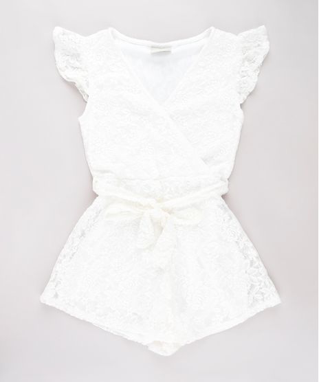Macaquinho-Infantil-Transpassado-em-Renda-com-Faixa-para-Amarrar-Manga-Curta-Off-White-9758257-Off_White_1