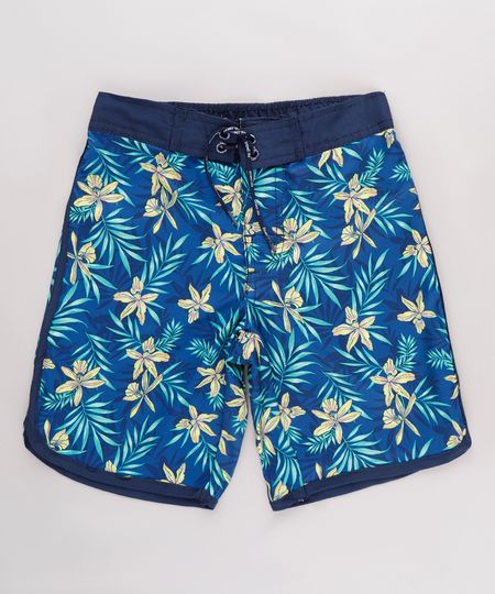 Bermuda-Surf-Infantil-Estampada-Floral-Tropical-Azul-Marinho-9667428-Azul_Marinho_1