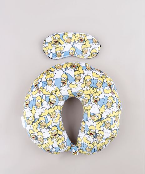 Kit-de-Apoio-de-Pescoco-Homer-Simpson-Estampado---Tapa-Olho-Branco-9810721-Branco_1