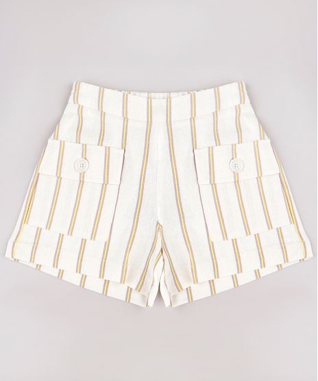 Short-Infantil-Listrado-em-Linho-com-Bolsos-Bege-Claro-9682904-Bege_Claro_1