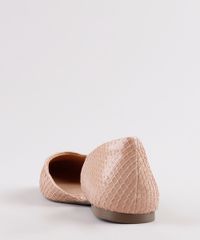 Sapatilha-Feminina-Via-Uno-Aberta-Bico-Fino-Texturizada-Cobra--em-Verniz-Bege-9685833-Bege_3