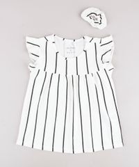 Blusa-Infantil-Listrada-com-Babado-na-Manga---Elastico-de-Cabelo-Scrunchie-Off-White-9826480-Off_White_3