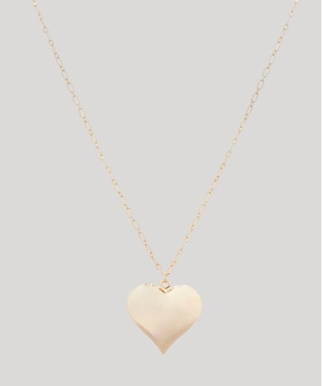 Colar-Feminino-Longo-com-Pingente-de-Coracao-Dourado-9775325-Dourado_1