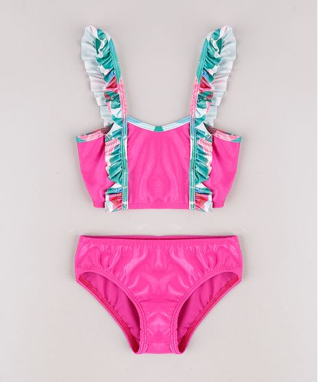 Biquini-Infantil-com-Babado-Protecao-UV50--Rosa-Escuro-9740625-Rosa_Escuro_1