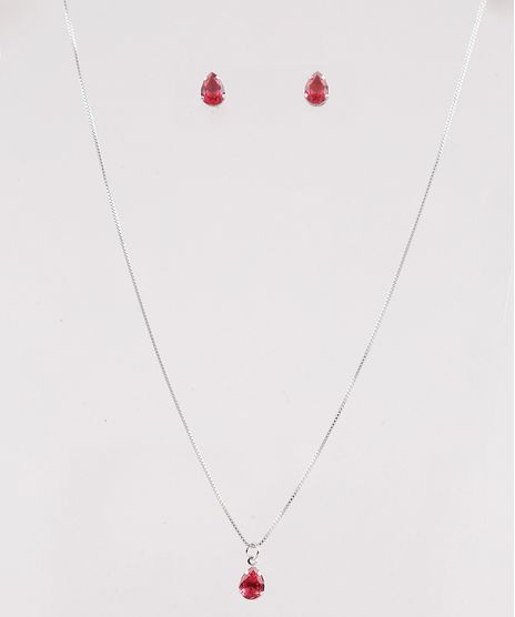 Kit-de-Brinco---Colar-Femininos-Folheados-com-Pedra-Zirconia-Prateado-9778172-Prateado_1