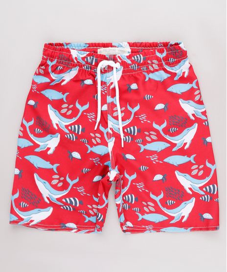 Bermuda-Surf-Infantil-Estampada-Fundo-do-Mar-Vermelha-9728398-Vermelho_1