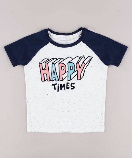 Camiseta-Infantil-Raglan--Happy-Times--Manga-Curta-Off-White-9755330-Off_White_1