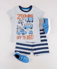 Pijama-Infantil-Carros--Zooming-Off-to-Bed--Manga-Curta-Cinza-Mescla-9762291-Cinza_Mescla_3