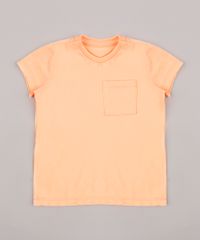 Camiseta-Infantil-com-Bolso-Manga-Curta-Gola-Careca-Laranja-Neon-8574313-Laranja_Neon_1