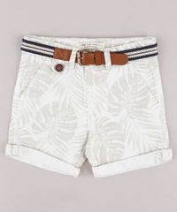 Bermuda-de-Sarja-Infantil-Estampada-de-Folhagem-com-Cinto-Off-White-9662016-Off_White_1