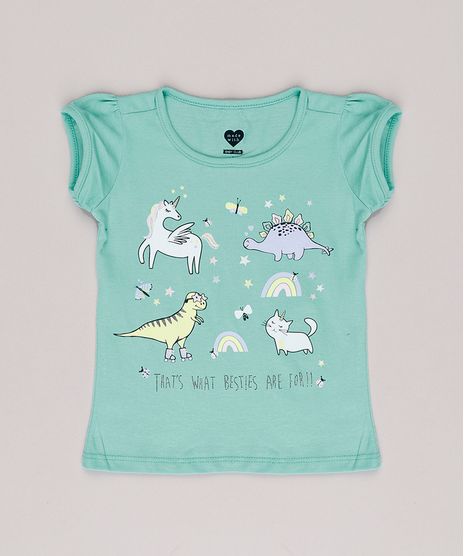 Blusa-Infantil-Bichinhos-com-Glitter-Manga-Curta-Verde-Agua-9742262-Verde_Agua_1