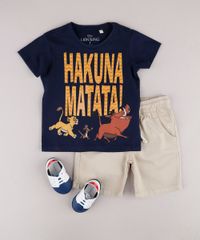 Camiseta-Infantil--Hakuna-Matata---O-Rei-Leao-Manga-Curta-Azul-Marinho-9730451-Azul_Marinho_3