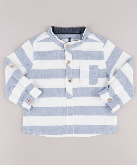 Camisa-Infantil-Listrada-em-Linho-com-Bolso-Manga-Longa-Gola-Padre-Off-White-9681998-Off_White_1