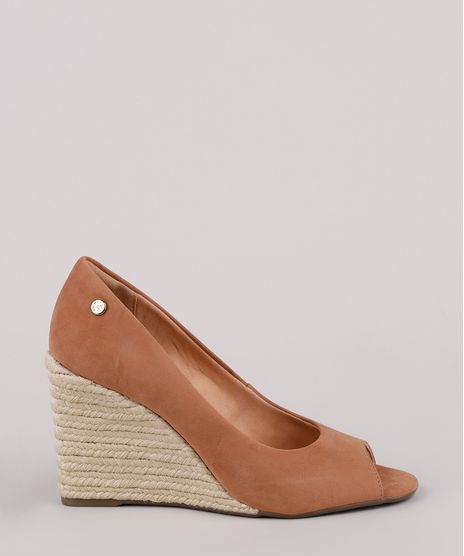 Peep-Toe-Feminino-Via-Uno-Anabela-com-Corda-Caramelo-9793860-Caramelo_1