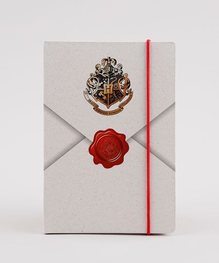 Caderno Harry Potter Envelope Carta de Hogwarts Sem Pauta 