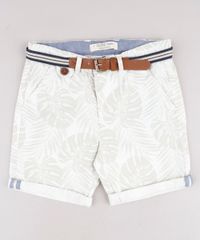 Bermuda-de-Sarja-Infantil-Estampada-de-Folhagem-com-Cinto-Off-White-9662827-Off_White_1