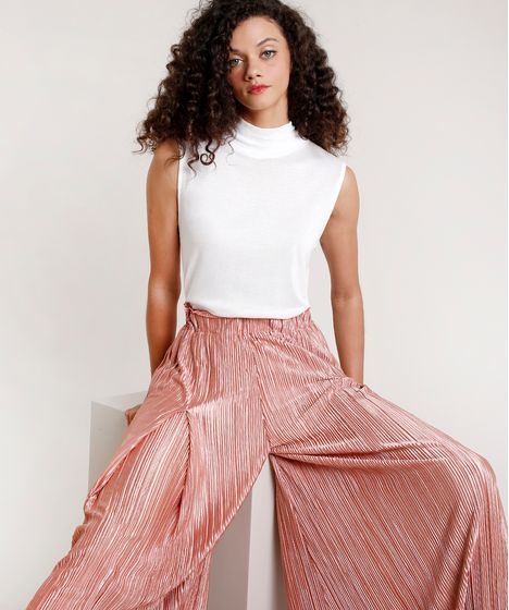 calça pantalona feminina c&a