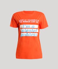 T-Shirt-Feminina-Mindset--I-m-a-Talented-Goddess--Manga-Curta-Decote-Redondo-Laranja-9846888-Laranja_5