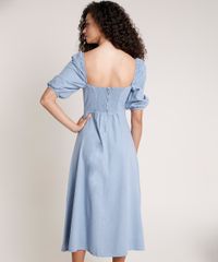 Vestido-Jeans-Feminino-Mindset-Midi-com-Fenda-Manga-Bufante-Azul-Claro-9856296-Azul_Claro_2