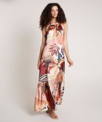 Vestido-Feminino-Mindset-Longo-Frente-Unica-Acetinado-Estampado-de-Folhagem-Caramelo-9857338-Caramelo_3