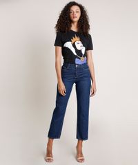 T-Shirt-Feminina-Mindset-Rainha-Ma-Manga-Curta-Decote-Redondo-Preta-9846892-Preto_3