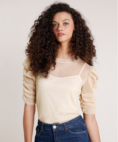 Blusa-Feminina-Mindset-em-Tule-com-Lurex-Manga-Bufante-Decote-Redondo-Dourada-9854011-Dourado_1