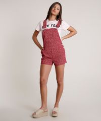 Jardineira-de-Sarja-Feminina-Relaxed-Estampada-Floral--Vermelha-Escuro-9811486-Vermelho_Escuro_3