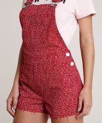 Jardineira-de-Sarja-Feminina-Relaxed-Estampada-Floral--Vermelha-Escuro-9811486-Vermelho_Escuro_4