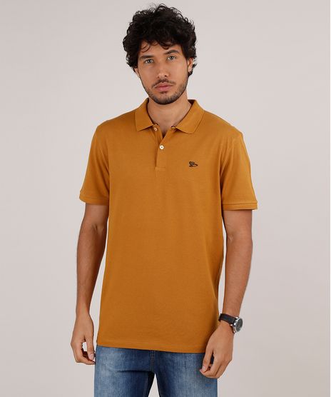 Polo-Masculina-Basica-em-Piquet-Manga-Curta-Caramelo-9725319-Caramelo_1