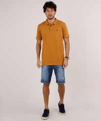 Polo-Masculina-Basica-em-Piquet-Manga-Curta-Caramelo-9725319-Caramelo_3