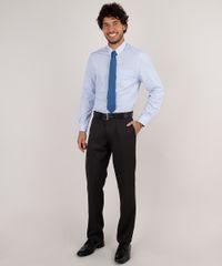 Kit-de-Camisa-Masculina-Social-Comfort-Listrada-Manga-Longa---Gravata-em-Jacquard-Azul-Claro-9639462-Azul_Claro_3