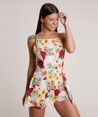 Macaquinho-Feminino-Curto-Estampado-Floral-com-Sobreposicao-Alca-Fina-Bege-Claro-9681416-Bege_Claro_1