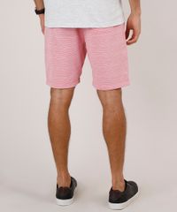 Bermuda-de-Sarja-Masculina-Slim-Listrada-com-Bolsos-e-Cordao-Rosa-9762775-Rosa_4