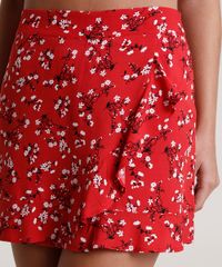 Saia-Feminina-Curta-Transpassada-Estampada-Floral-com-Babados-Vermelha-9792922-Vermelho_4