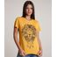 Blusa-Feminina-Leao-Manga-Curta-Decote-Redondo-Mostarda-9729852-Mostarda_1