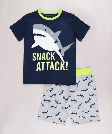 Pijama-Infantil-Tubarao--Snack-Attack---Manga-Curta-Azul-Marinho-9751952-Azul_Marinho_1