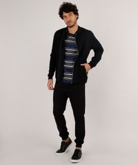 Jaqueta-Masculina-Biker-Slim-Fit-em-Moletom-Preta-9347562-Preto_3