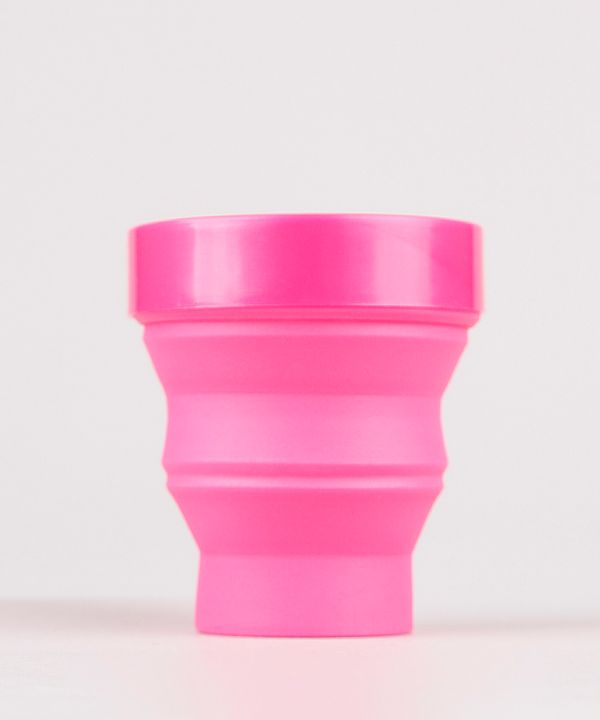 Copo Retrátil com Tampa Rosa Único