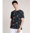 Camiseta-Masculina-Mickey-Estampada-de-Folhagem-Manga-Curta-Gola-Careca-Verde-9810334-Verde_1