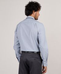 Kit-de-Camisa-Masculina-Social-Comfort-Listrada-Manga-Longa---Gravata-em-Jacquard-Cinza-9639459-Cinza_2